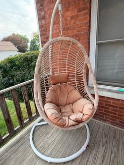 Two hanging chairs