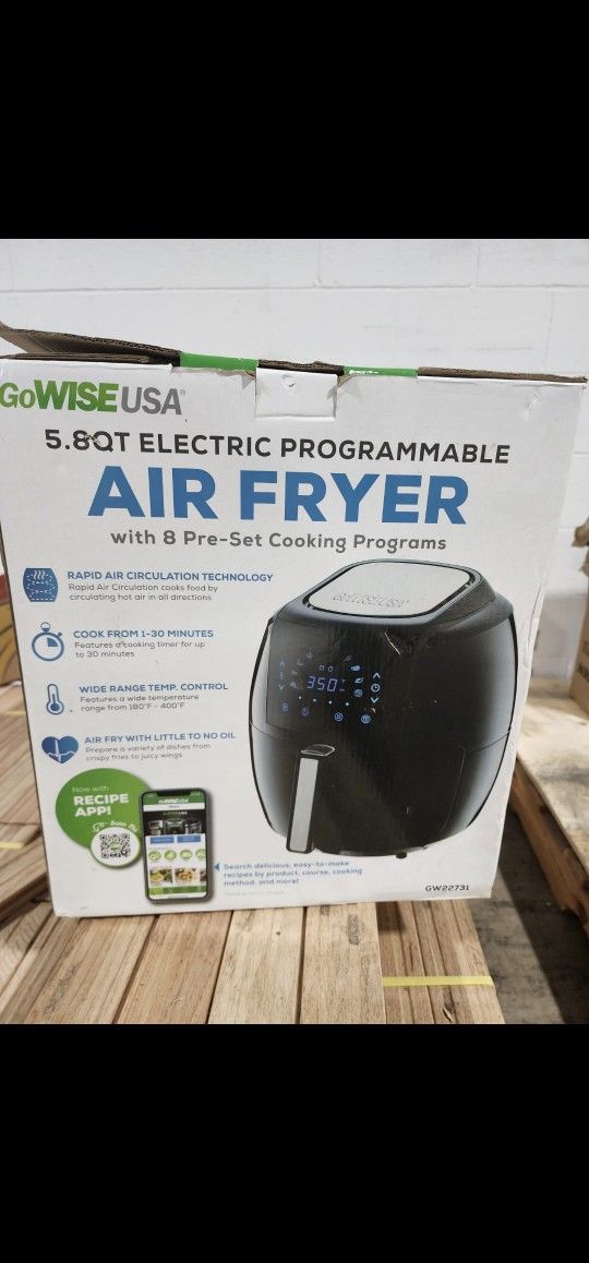 Go Wise USA Air Fryer Model HF 186TS Contains Viewable