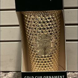 Starbucks Gold Chrome Gradient Bling Keychain/ornament