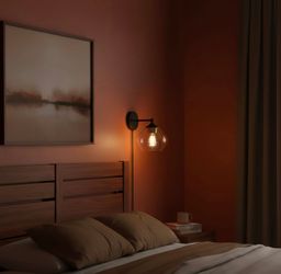 Black wall light
