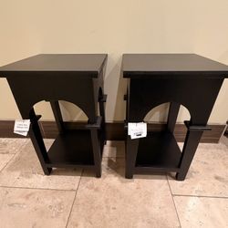 2 Real Mango Wood Nightstands