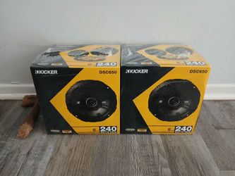 Kicker DSC650 6.5" Coaxial Speakers – 2 Boxes