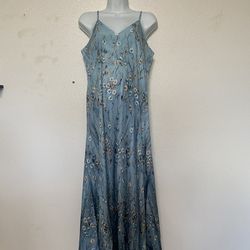 V Neck Floral Slip Dress (Size: M)