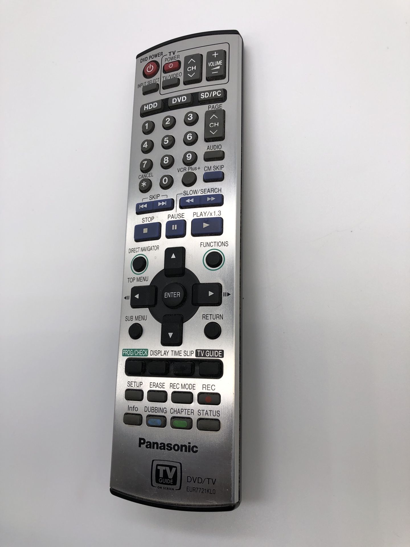 Panasonic dvd/tv remote control