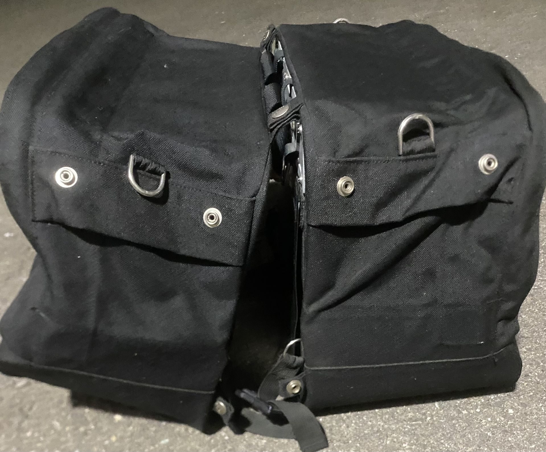 NOS Vtg Eclipse Motorcycle Luggage Saddlebag Cargo Carrier Pack Set