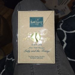 Disney Art Classic Lady And The Tramp COA 