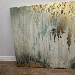 Gold And Cream Art Work 