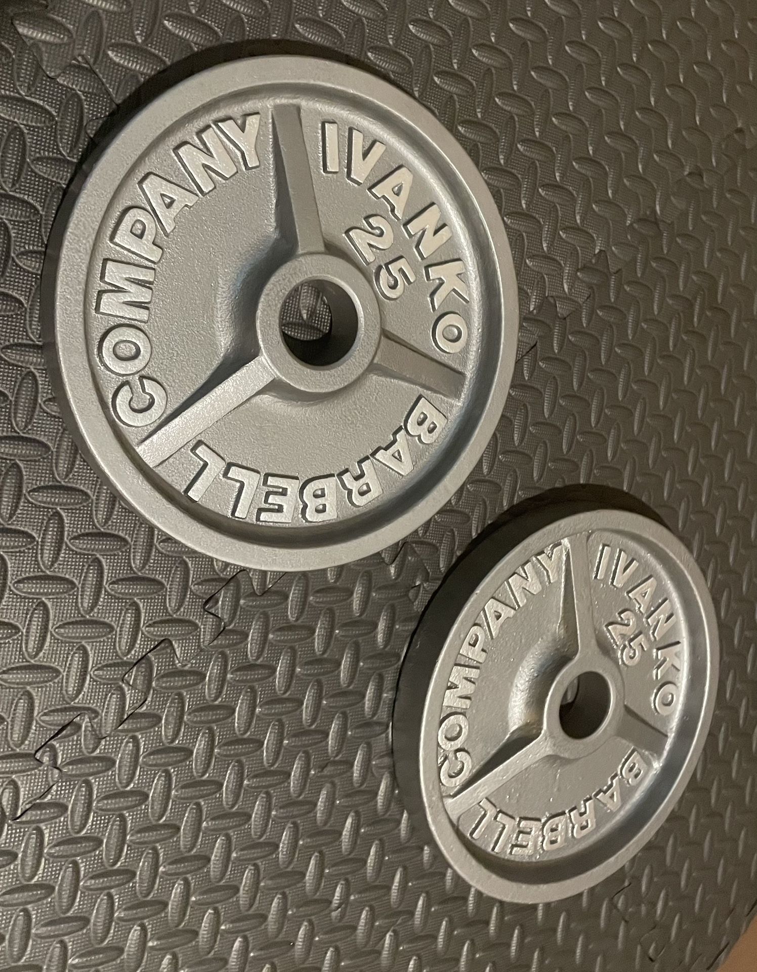 IVANKOS Weight Plates, Olympic/Reconditioned. 45s and 25s    Yes you can buy it by Pair: Pair of 45s.  for $ 167 Pair of 25s.  for $ 95