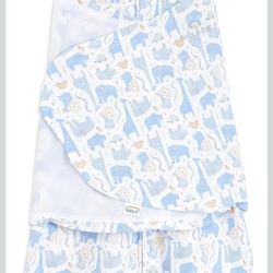 NEW! HALO 100% Cotton Sleepsack Swaddle, TOG 1.5, Blue Safari, Small, 3-6 Months (no tags)