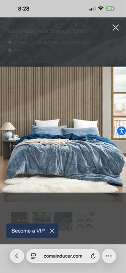 Queen Coma Inducer Fuzzy Blue Duvet Cover – Ultra Plush & Super Soft