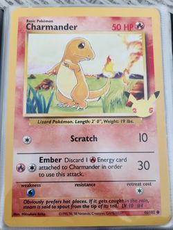 Charmander Jumbo Card 25th Anniversary 