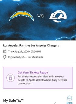 LA Rams vs LA Chargers NFL Tickets