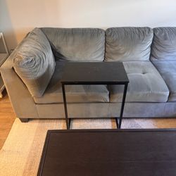 Black C-Shaped Side Table