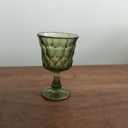 Vintage Noritake Perspectives Avocado Green Wine Goblets (4)