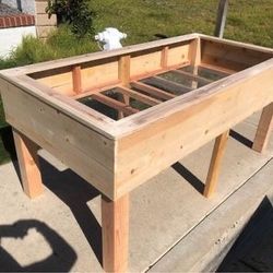 Beautiful privacy wall Frame Planter Box Garden Bed Outdoor Design cedar redwood AC pool equipment cover
