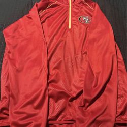 Red SF 49ers Zip  Pullover  jacket in 2xl men 