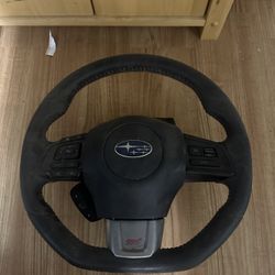 2015-17 Wrx Sti Limited Oem Steering Wheel With Air Bag