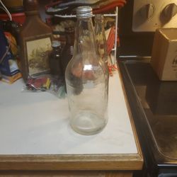 Vintage Clear Glass Bottle 