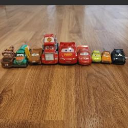 Disney Pixar Cars  Lot of 9 Mack ,mater, lightning mcqueen,Jackson Storm 