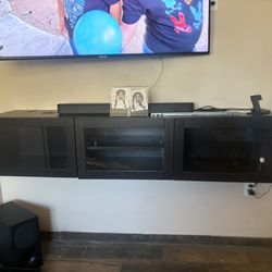 Black Floating Tv Stand