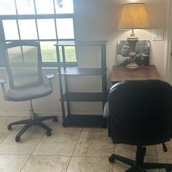 Dresser , Bookshelf And Chairs 