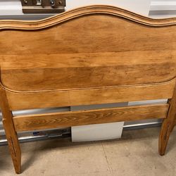 Beautiful Refinished 1950s Twin Bed Frame