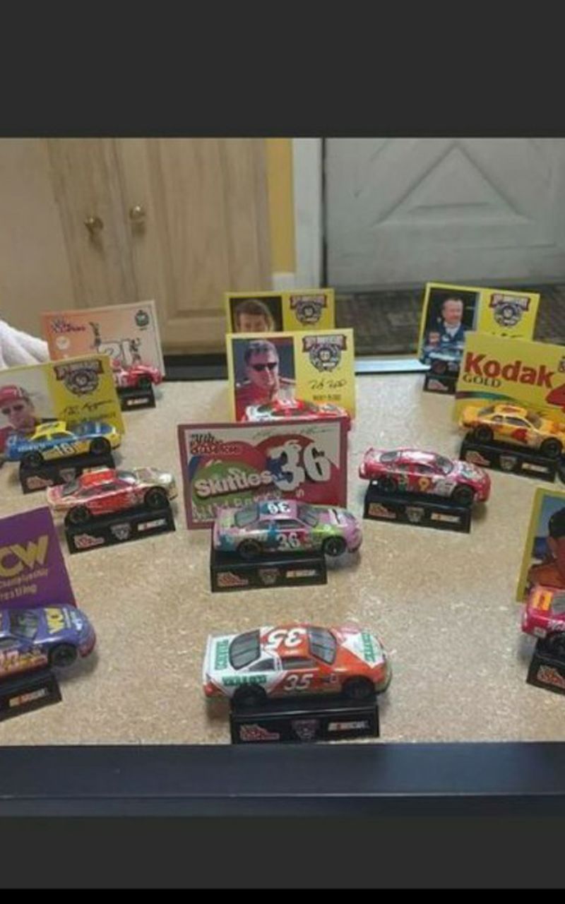 Collectible diecast cars and cards