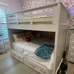 White Pottery Barn Bunk Bed 