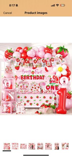 First birthday decor girl