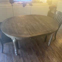 Wooden Dining Table With 4 Chairs