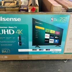 75" Hisense Roku 4k Smart Tv