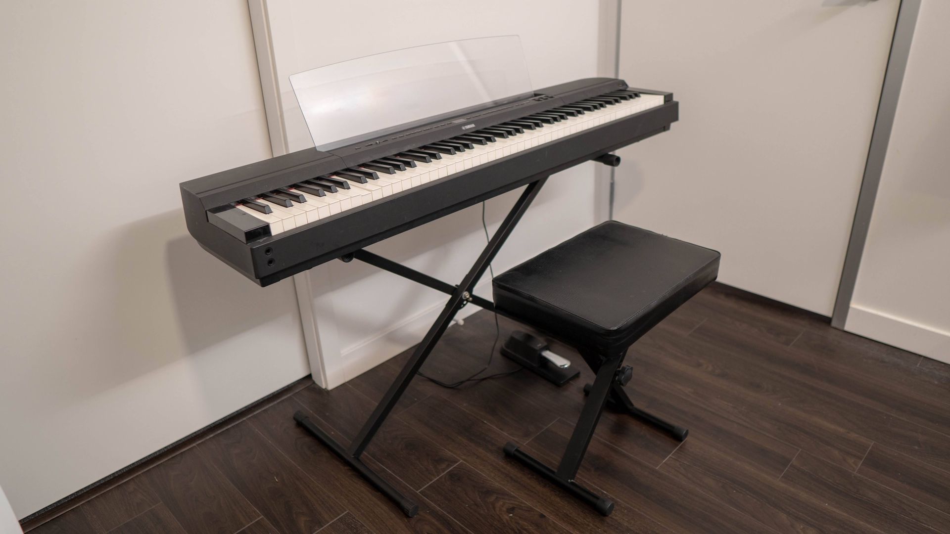 Yamaha P255 - 88 Keys (w/ Cables, Pedal, and Piano Bench)