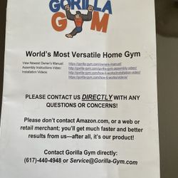 Gorilla Gym Indoor Home Gym $99