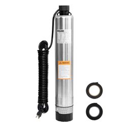WASSERMANN 4" Submersible Well Pump, 1HP, 115V/60Hz