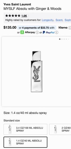 YSL MYSLF Absolu Ginger & Woods Cologne