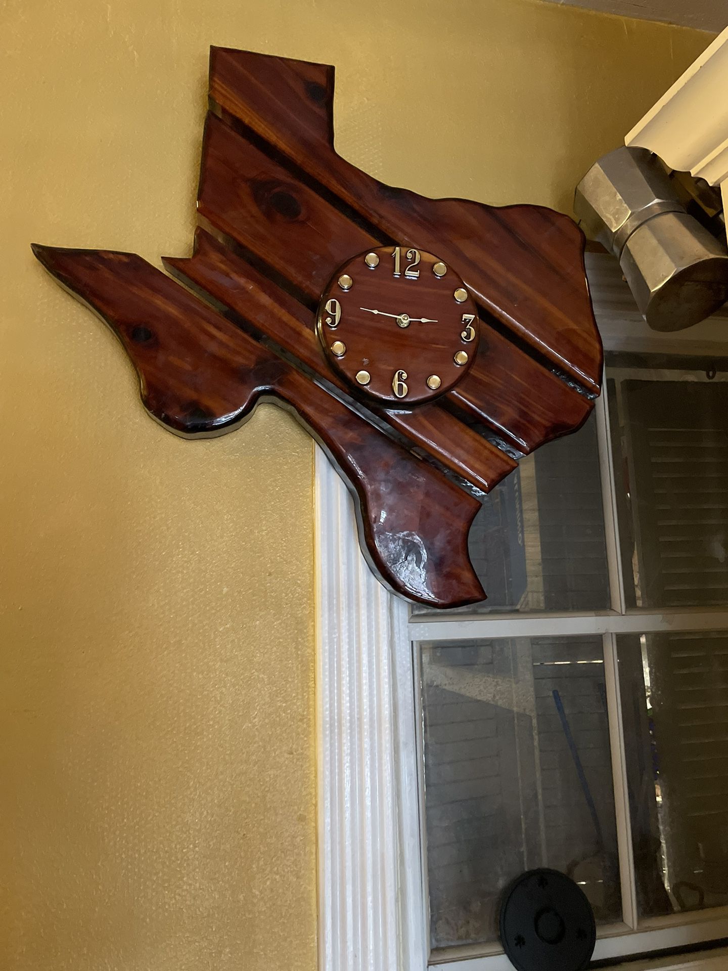 Texas Cedar Wood Wall Clock 