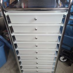 10 Drawer Rolling Cart