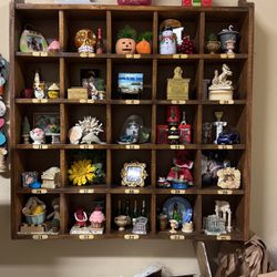 Wall Shelf With 25 Pockets For Your  Collectible’s . Made Of Wood.