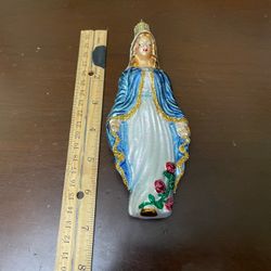 Glass Christmas Ornament -  Virgin Mary