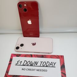 Apple IPhone 13 Mini Unlocked 5G 128GB - $1 Down Today - NO CREDIT Needed