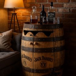 Coffe Table ,bar Barrels Furniture Oak Wood