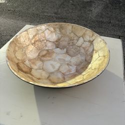 Pier 1 Decorative Capiz Shell Mosaic Bowl
