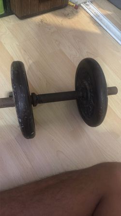 Cast Iron Dumbbell Weight 10 pounds each side
