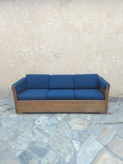 Couch Heavy Wood 6 1/2 Feet Long