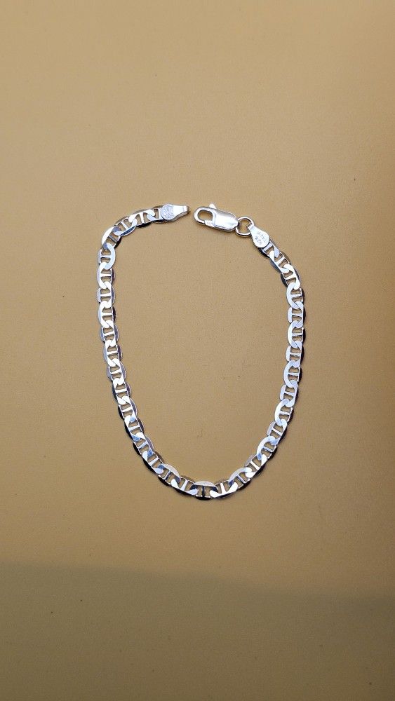 ✨ Italian Sterling Silver Bracelet – Mariner Link ✨