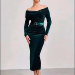 Women velvet dress size large brand new