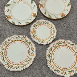 Fitz And Floyd Set Of 5 Plates