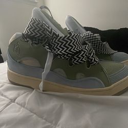 Lanvin blue and green slim sneaker size 45