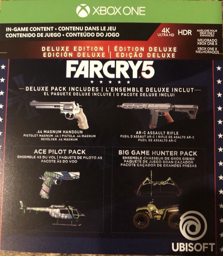Farcry 5 DELUXE XBOX NEW NO CASE