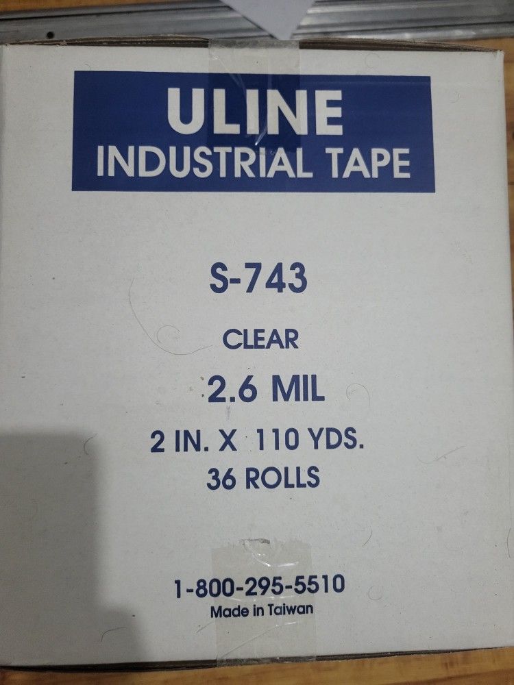 Uline Tape S-743 Rolls Tape Rolls 